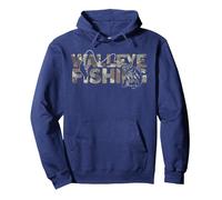 Walleye Fisherman Camouflage Walleye Angeln Pullover Hoodie, Unisex für Erwachsene, Marineblau, M