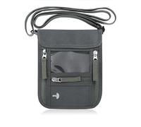 WALNEW Neck Wallet Travel Neck Pouch Passport Holder with RFID Blocking for Women & Men - Hidden Security Organizer Bag to Hold Cell Phone, Credit Cards, Cash and Travel Document