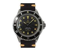 Walter Mitt Royal Marine Taucher Edelstahl 316L Automatik Miyota Schwarz Leder Unisex Uhr