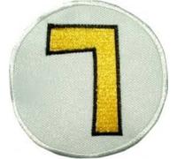 Waluigi L Patch Embroidered Iron on Badge Applique Costume Cosplay Mario Kart / Snes / Mario World / Super Mario Brothers / Mario Allstars by Premier Patches