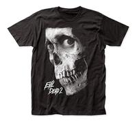 Wamake Evil Dead Ii Dead by Dawn Black and White Poster Fitted Jersey Tee Black XXL