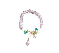 WAMIZEU Hetian Jade Bell Gebets- und Friedensarmband, Glücks-Feng-Shui-Armband, natürliche Jade-Armbänder, chinesischer handgefertigter Schmuck für Mutter, Einheitsgröße, Metall, Kein Edelstein