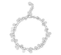 WANDA PLATA Armband Plättchen für Mädchen, Damen 925 er Sterling silber, Kreis Armband Plättchen Anhänger, Schmuck in Geschenkbox