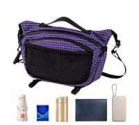 Wander-Brusttasche, wasserdicht, atmungsaktiv, tragbare Hüfttasche, Schultertasche, Weste für Damen, Herren, Outdoor-Abenteuer, Wandern, Reisen, Camping, Radfahren, Angeln, Workout, Sport, violett