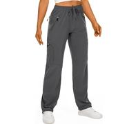 Wanderhose Damen Cargohose Elastischer Taille Weites Bein Hosen Baggy Y2K Hose Straight Leg Sweathose Casual Bequeme Freizeithose High Waist Stretch Arbeitshose Mit Multi Taschen Trekkinghose