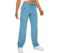 Wanderhose Damen Cargohose Elastischer Taille Weites Bein Hosen Baggy Y2K Hose Straight Leg Sweathose Casual Bequeme Freizeithose High Waist Stretch Arbeitshose Mit Multi Taschen Trekkinghose