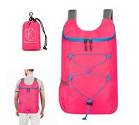 Wanderrucksack, Laufrucksack, leicht, wasserabweisend, 14 l | Leichte und extra große Tasche für Reisen, verstellbare Fahrradtasche, wasserdicht, für , Herren, Damen, Hot Pink, Se référer au