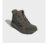 Wanderschuh ADIDAS TERREX "TERREX ANYLANDER LEATHER MID CLIMAPROOF", Herren, Gr. 48, olive strata, core schwarz, shadow olive, Leder, Textil, Schuhe Wanderschuh, wasserdicht und aus Leder (52647410-48