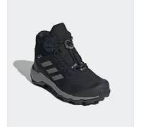 Wanderschuh ADIDAS TERREX "TERREX MID GORE-TEX", Kinder, Gr. 34, schwarz (core schwarz, grau three, core schwarz), Synthetik, Textil, Schuhe Wanderschuh, wasserdicht (73017409-34) core schwarz, grau t