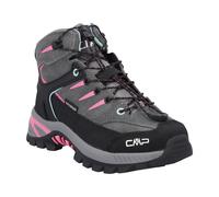Wanderschuh CMP "KIDS RIGEL 2.0 MID WP TREKKING SHOES", Kinder, Gr. 30, grau (grau, acquarius, pink fluo), Leder, Schuhe Wanderschuh, wasserdicht (30333832-30) grau, acquarius, pink fluo