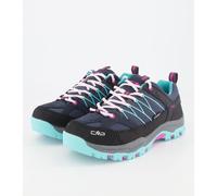 Wanderschuh CMP "KIDS RIGEL LOW TREKKING SHOES KIDS WP", Kinder, Gr. 38, blau (navy, türkis), Leder, Synthetik, Schuhe Wanderschuh, wasserdicht (29941206-38) navy, türkis
