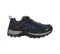 Wanderschuh CMP "RIGEL LOW FITGO WP TREKKING SHOES", Herren, Gr. 46, Synthetik, b.blau, flash orange, Leder, Schuhe Wanderschuh, wasserdicht (93089737-46) b.blau, flash orange