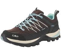 Wanderschuh CMP "RIGEL LOW WMN TREKKING SHOE WP", Damen, Gr. 41, toffee, lagoon, Leder, Synthetik, Schuhe Wanderschuh, wasserdicht (43833217-41) toffee, lagoon