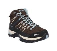 Wanderschuh CMP "RIGEL MID WMN WP TREKKING SHOES", Damen, Gr. 36, toffee, lagoon, Leder, Schuhe Wanderschuh, wasserdicht (47300360-36) toffee, lagoon