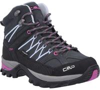 Wanderschuh CMP "RIGEL MID WMN WP TREKKING SHOES", Damen, Gr. 40, bunt (anthrazit, hellblau, pink), Leder, Textil, Schuhe Wanderschuh, wasserdicht, Topseller (39970521-40)