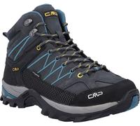Wanderschuh CMP "RIGEL MID WP TREKKING SHOES", Herren, Gr. 46, grau (grau, blau), Veloursleder, Schuhe Wanderschuh, wasserdicht (91843152-46) grau, blau