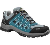 Wanderschuh GRISPORT "Halbschuh Gritex", Damen, Gr. 36, grau (grau, blau), Obermaterial: 100% Rindsleder Leather cow., Schuhe Wanderschuh (34259446-36) grau, blau