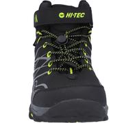 Wanderschuh HI-TEC "Hi-Tec Stiefel Blackout Mid Wp Jr", Mädchen, Gr. 29, Normalschaft, schwarz, limette, Kunstleer, textiel, synthetisch, Schuhe (28112925-29) schwarz, limette