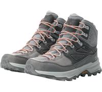 Wanderschuh JACK WOLFSKIN "CYROX TEXAPORE MID W", Damen, Gr. 40, grau, Leder, Textil, Schuhe Wanderschuh, Wasserdicht, Trekkingschuh (26684163-40) grau