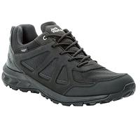 Wanderschuh JACK WOLFSKIN "WOODLAND 2 TEXAPORE LOW M", Damen, Gr. 42,5, schwarz, Synthetik, Textil, Schuhe Wanderschuh, wasserdicht, Trekkingschuh (45681817-42,5) schwarz