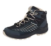 Wanderschuh LOWA "ZIRROX II GORE-TEX MID JR", Kinder, Gr. 36, blau (navy, dune), Synthetik, Textil, Schuhe Wanderschuh, wasserdicht, winddicht,atmungsaktiv dank GORE-TEX Membrane (94711721-36) navy, d