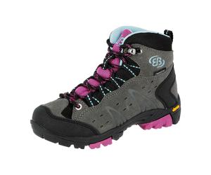 Wanderschuh Mädchen Schnürung wasserdicht grau Brütting Mount Bona High Kids - Grau / 35