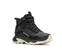 Wanderschuh MERRELL "MOAB SPEED 2 MID GTX", Damen, Gr. 37,5, schwarz, Synthetik, Schuhe Wanderschuh, wasserdicht dank Gore-Tex Membrane, mit Vibram Sohle (68840224-37,5) schwarz