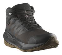 Wanderschuh SALOMON "ELIXIR TOUR MID WP", Herren, Gr. 49, schwarz (phantom, schwarz, asphalt), Synthetik, Textil, Schuhe Wanderschuh, wasserdicht (12127140-49) phantom, schwarz, asphalt