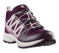 Wanderschuh SALOMON "OUTSCAPE WP J", Kinder, Gr. 36, lila (winter bloom, dawn pink, weiß), Synthetik, Textil, Schuhe Wanderschuh, wasserdicht (19897807-36) winter bloom, dawn pink, weiß