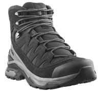 Wanderschuh SALOMON "QUEST ECHO GORE TEX", Damen, Gr. 41, schwarz, castlerock, schwarz, Leder, Synthetik, Schuhe Wanderschuh, wasserdicht (96354338-41) schwarz, castlerock, schwarz