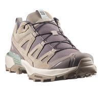 Wanderschuh SALOMON "X ULTRA 360 LEATHER", Damen, Gr. 38,5, atmungsaktiv, beige (iron, desert tan, grün milieu), Leder, Textil, Schuhe Wanderschuh (17914155-38,5) iron, desert tan, grün milieu