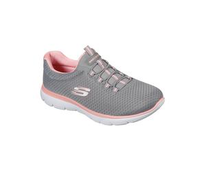 Wanderschuh SKECHERS "Summits", Damen, Gr. 38, grau (grau, pink), Obermaterial: 100% Textilmaterial TEXMAT., Schuhe Wanderschuh (45109742-38) grau, pink