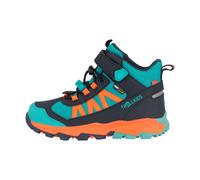 Wanderschuh TROLLKIDS "KIDS TRONFJELL HIKER MID", Kinder, Gr. 29, atlantic blau, schwarz navy, glow orange, Synthetik, Schuhe Wanderschuh, wasserdicht (17860442-29) atlantic blau, schwarz navy, glow o