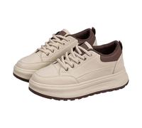 Wanderschuhe für Damen, Laufschuhe, modische Sport-Sneaker, Schnürung, höhenerhöhend, lässig, bequem, leicht, atmungsaktiv, athletische Sneaker für Fitnessstudio, Fitness, Joggen, khaki, 39 EU
