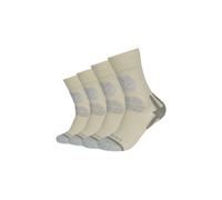 Wandersocken CAMANO "4er Pack", Damen, Gr. 39-42, grau (abbey stone), 81% Polyester, 14% Baumwolle, 4% Elasthan, 1% Polyamid, Colorblocking, Socken (78850761-39) abbey stone