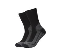 Wandersocken CAMANO "outdoor 2er Pack", Damen, Gr. 35-38, schwarz, 34% Polyester, 33% Polyacryl, 21% Polyamid, 10% Wolle, 2% Elasthan, Colorblocking, Socken (16107666-35) schwarz