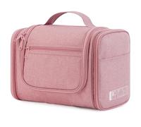 WANDF Groß Waschtasche, Kulturtasche zum Aufhängen für Damen, Kulturbeutel Herren Gross, Waschbeutel für Camping Reisen für Kinder Frauen Mann (Dunkelpink)