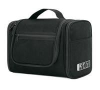 WANDF Kulturbeutel groß, Kulturbeutel zum Aufhängen, Kulturbeutel für Damen, Kulturbeutel für Herren, große Kulturtasche für Camping, für Kinder, Frauen, Männer, Schwarz