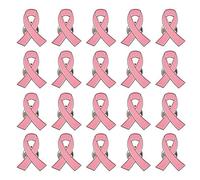 WANDIC 20 Stück Pink Ribbon Pin, brustkrebs brosche Offizielle Bandbroschen Brustkrebs-Bewusstseins-Revers-Stifte Hoffnung Pins Emaille Schmuck Pins für Frauen Party Oktobe Dekoration