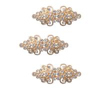 WANDIC Umhangverschluss-Verschlüsse, 3 Stück 6.3 cm Goldene Cape-Clips Mit Strasssteinen, Vintage-Snap-Pullover-Knöpfe Für Kleidung, Pullover, Schal (Nötig zu Nähen)