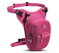 WANGBINGXING Motorrad Beintasche Motorrad-Beintasche mit Hüftgurt, wasserdicht, for Taktische Reisen, Handy, Geldbörse, Gürteltasche Motorrad Tasche Bein(Pink)