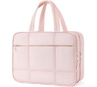 Wangdaqi Kulturbeutel zum Aufhängen für Frauen Kosmetiktaschen Groß Damen Reise Schmuck Organizer Make-up Beutel mit Haken, rose, 1 Stück