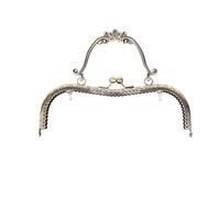 WANGSHAOWEI Metall Taschenrahmen 1 Stück 20,5 cm Vintage Geldbörse Rahmen Clutch Bag Verschluss Griff DIY Kuss Schließe Schloss Bronze Gold Prägung Handtasche Zubehör(Bronze)