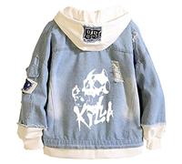 WANHONGYUE Anime JoJo’s Bizarre Adventure Hoodie Denim Jacket Unisex Cosplay Jeansjacke Outwear Mäntel Blau 3 M