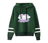 WANHONGYUE Anime Kapuzenpullover Kawaii Cartoon Hoodie Sweatshirt mit Kapuze Langarm Pulli für Damen Teenager Mädchen Jungen, Grün/2, XS