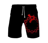 WANHONGYUE Anime Nanatsu No Taizai The Seven Deadly Sins Herren Badehose Strand Shorts 3D Druck Sommer Beach Shorts Boardshorts 1109/9 XXS