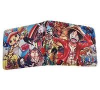 WANHONGYUE Anime One Piece Monkey D Luffy Brieftasche Geldbörse Herren Kunstleder Geldbeutel Wallet Bifold Münzfach Karten Geldtasche 1005/14