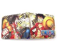 WANHONGYUE Anime One Piece Monkey D Luffy Brieftasche Geldbörse Herren Kunstleder Geldbeutel Wallet Bifold Münzfach Karten Geldtasche 1005/5