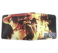 WANHONGYUE Anime One Piece Monkey D Luffy Brieftasche Geldbörse Herren Kunstleder Geldbeutel Wallet Bifold Münzfach Karten Geldtasche 1005/2