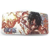 WANHONGYUE Anime One Piece Monkey D Luffy Brieftasche Geldbörse Herren Kunstleder Geldbeutel Wallet Bifold Münzfach Karten Geldtasche 1005/1